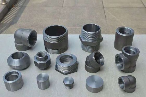 उच्च दबाव जाली फिटिंग ASME B16.11 कोहनी कैप टी निप्पल निंदनीय आयरन फिटिंग Fit