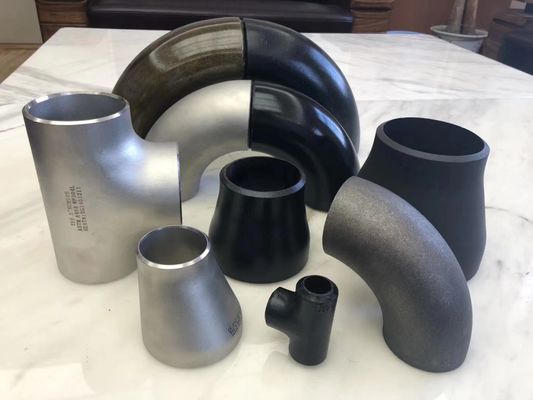 गुणवत्ता  45D 90D 180D Carbon Steel Butt Welded Pipe Fittings ASME B16.9 B16.28 A234WPB फैक्टरी