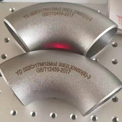 ठंडे और गर्म डुबकी जस्ती पाइप फिटिंग Asme B16.9 Wp316l 45 90 180 डिग्री कोहनी