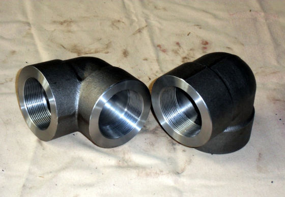 ASME B16.11 जाली फिटिंग ASTM A105N SW फिटिंग कोहनी टी युग्मन 3000lbs