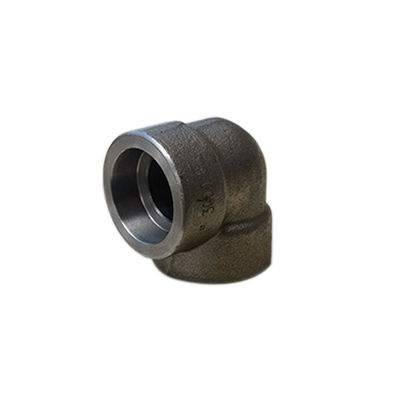 90DEG 45DEG जाली स्टील एल्बो ASME B16.11 एल्बो कैप टी 3000LB थ्रेडेड SW