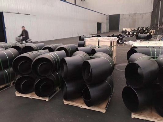 स्टील बट वेल्डेड पाइप फिटिंग ASME B16.9 एल्बो टी रेड्यूसर कैप ब्लैक पेंट